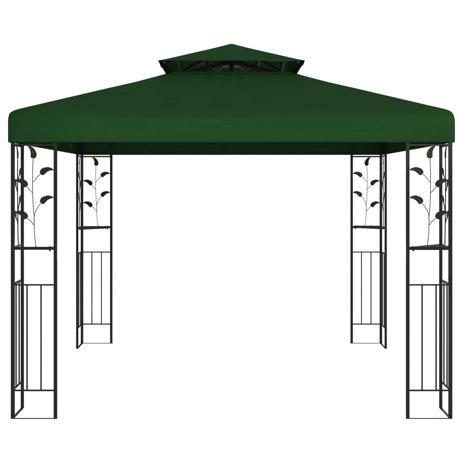 Gazebo 3 x 3 x 2,68 m Verde Poliestere e Acciaio | homemem39