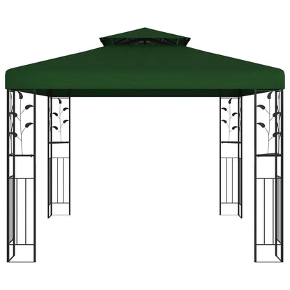 Gazebo 3 x 3 x 2,68 m Verde Poliestere e Acciaio | homemem39