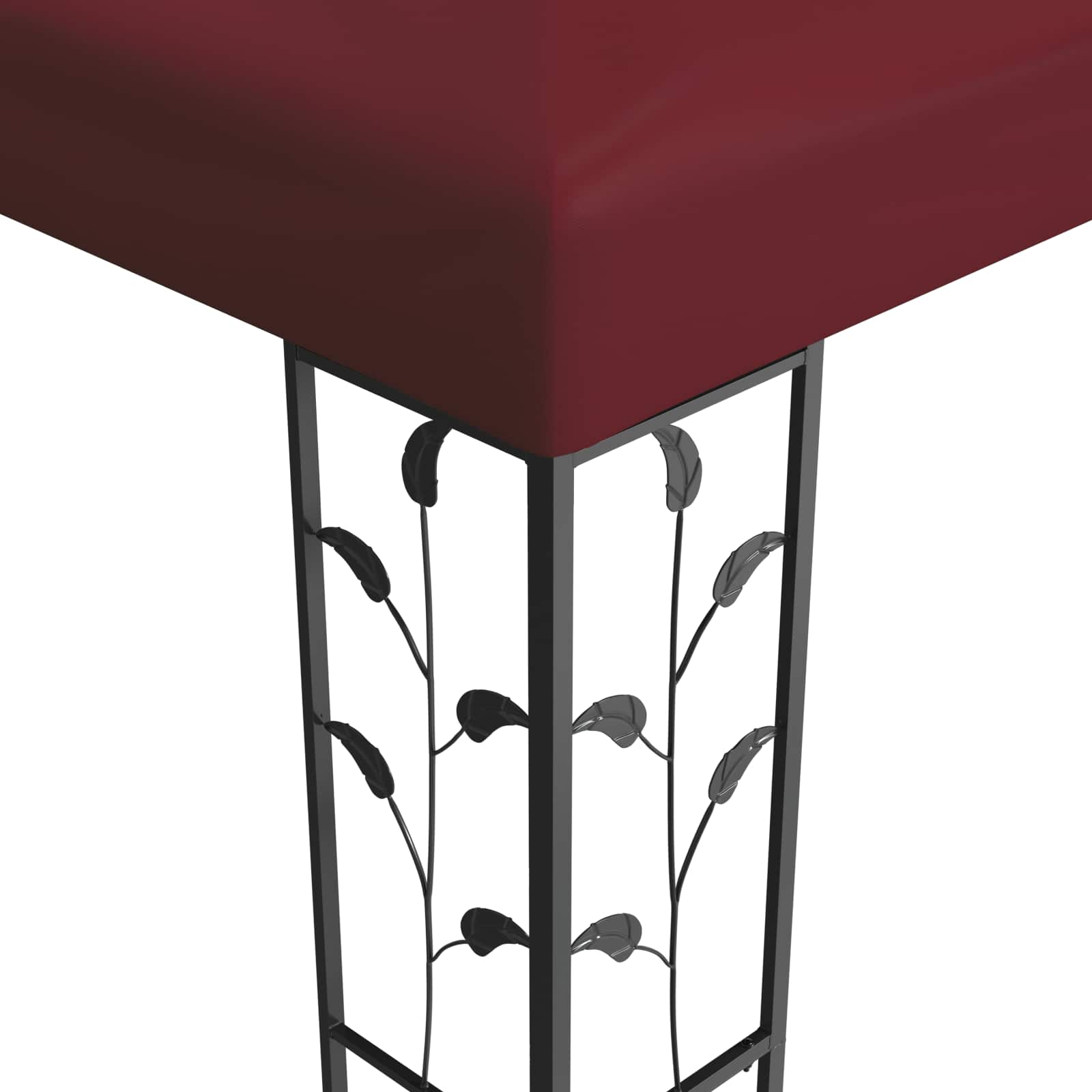 Gazebo 3,97 x 2,96 x 2,68 m Rosso Vino Poliestere e Acciaio | homemem39