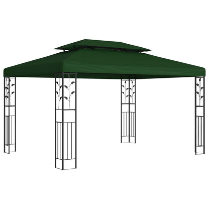 Gazebo 3,97 x 2,96 x 2,68 m Verde Poliestere e Acciaio | homemem39