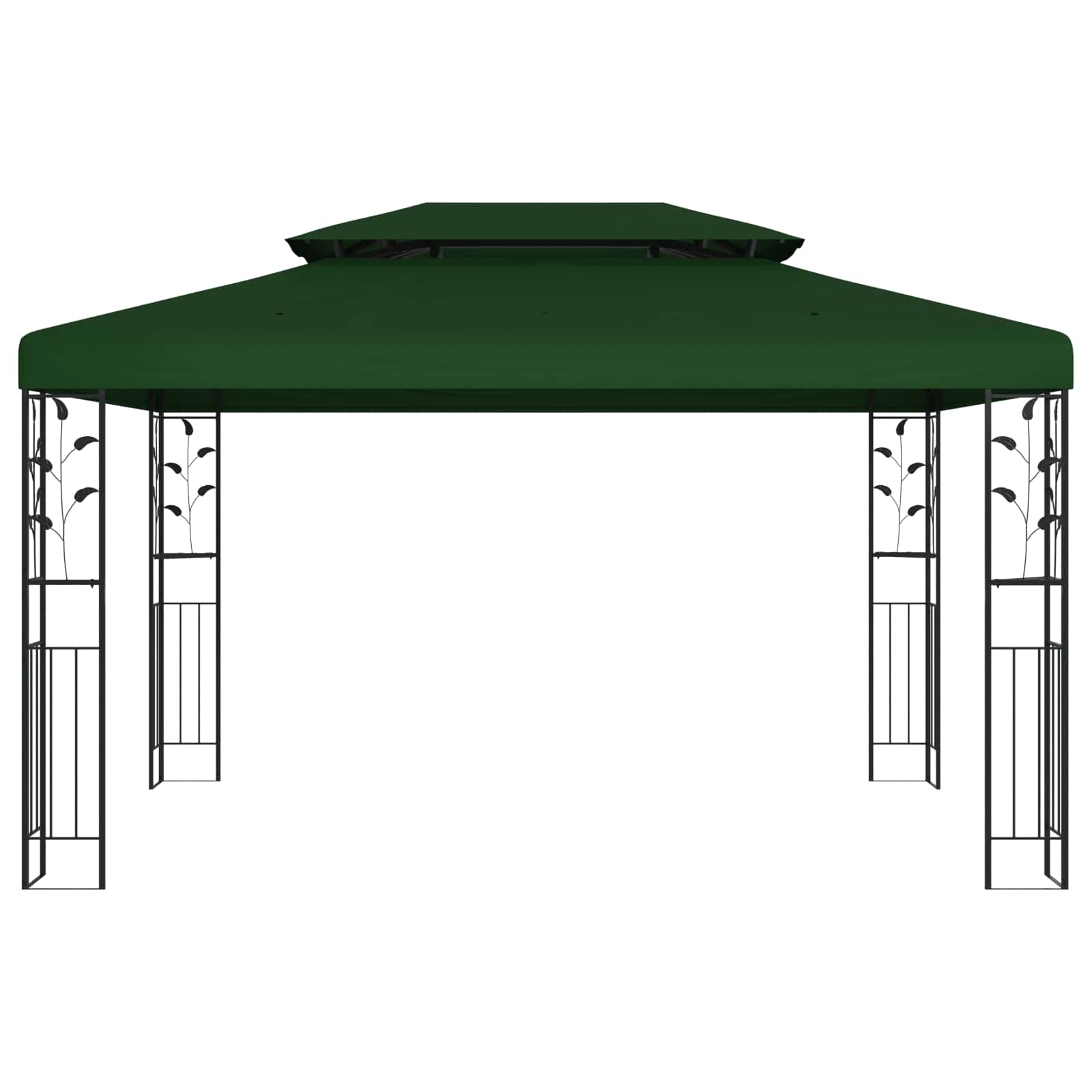 Gazebo 3,97 x 2,96 x 2,68 m Verde Poliestere e Acciaio | homemem39
