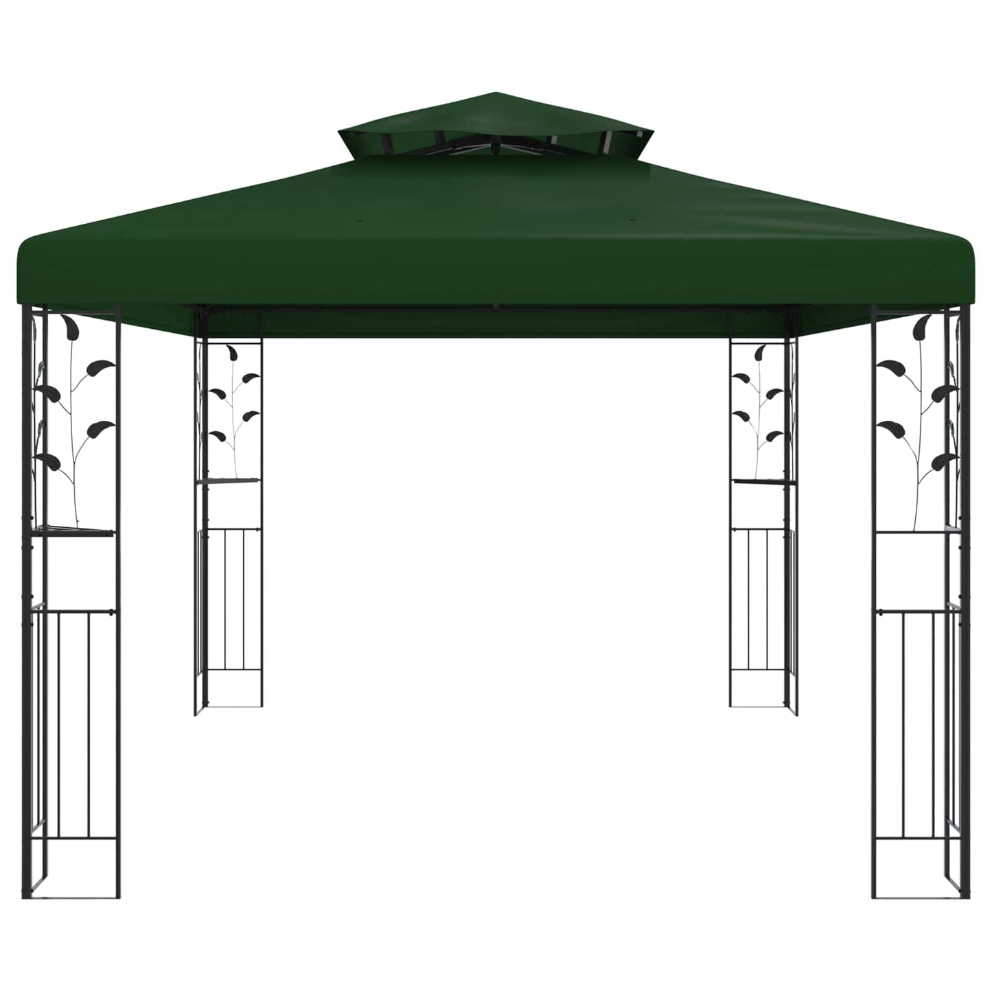 Gazebo 3,97 x 2,96 x 2,68 m Verde Poliestere e Acciaio | homemem39