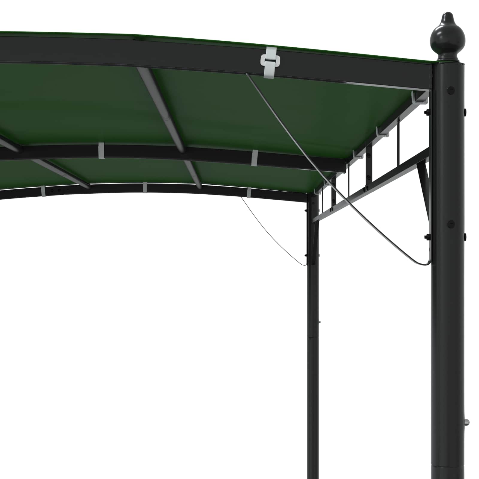 Gazebo 3 x 3 x 2,55 m Verde Tessuto e Alluminio 180 | homemem39