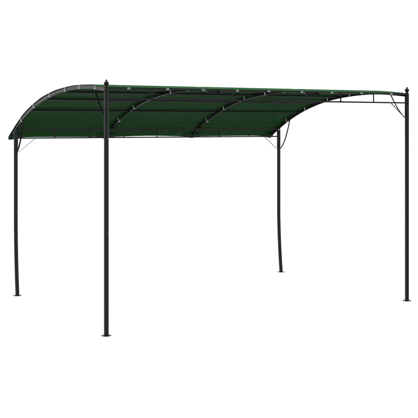 Gazebo 4 x 3 x 2,55 m Verde Tessuto e Alluminio 180 | homemem39