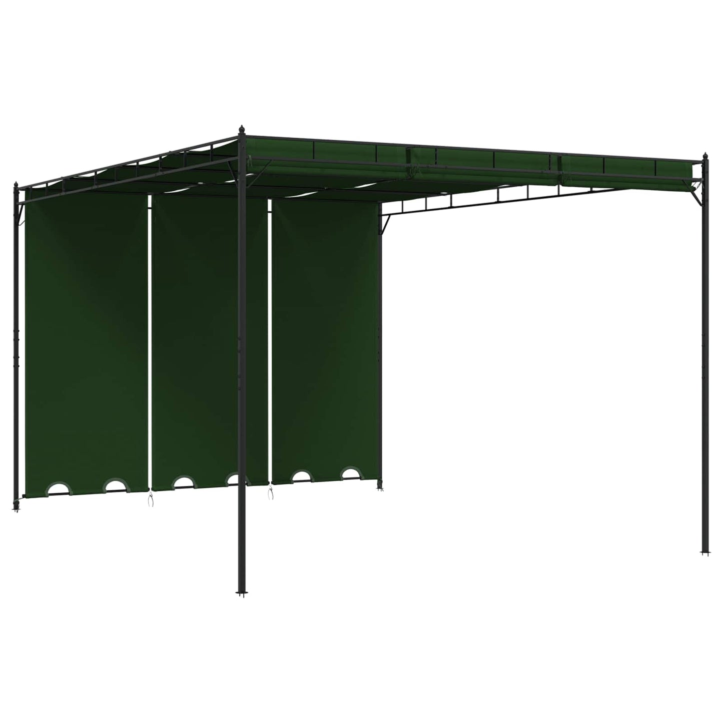 Gazebo 4 x 3 x 2,3 m Verde Poliestere e Acciaio | homemem39