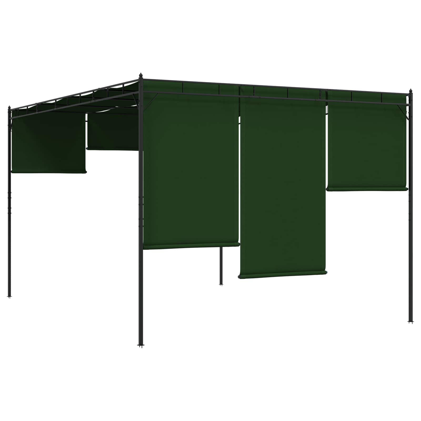 Gazebo 4 x 3 x 2,3 m Verde Poliestere e Acciaio | homemem39
