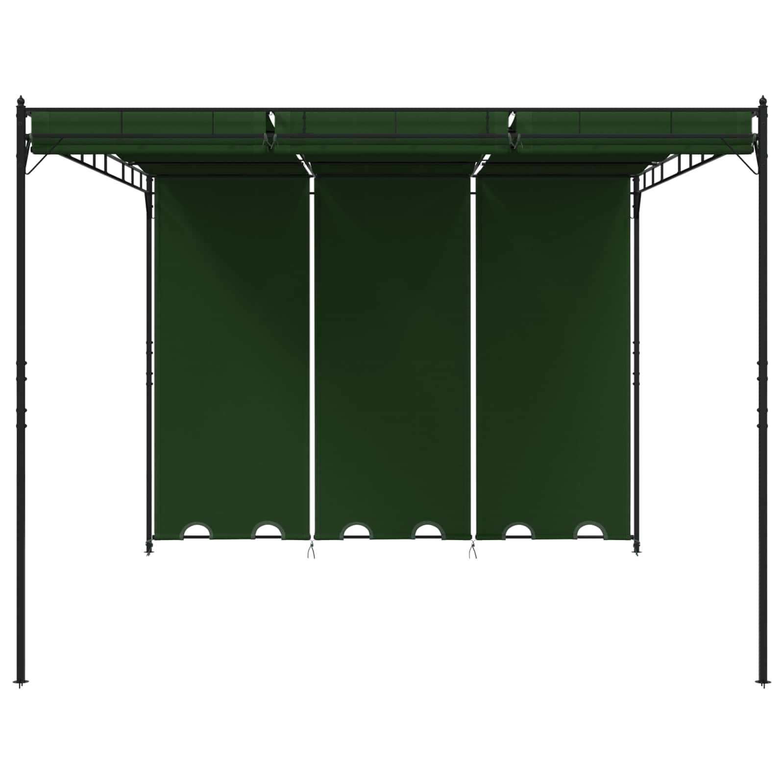 Gazebo 4 x 3 x 2,3 m Verde Poliestere e Acciaio | homemem39