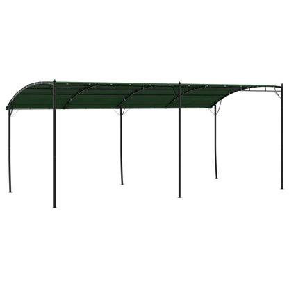 Gazebo 6 x 3 x 2,55 m Verde Tessuto e Alluminio 180 gsm
