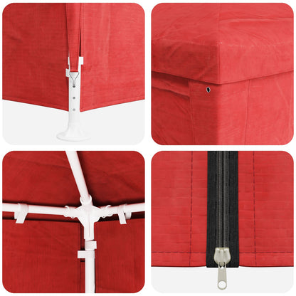 Tenda Party 400 x 300 x 255 cm Rosso PE e Acciaio | homemem39