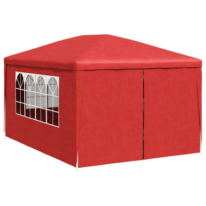 Tenda Party 400 x 300 x 255 cm Rosso PE e Acciaio | homemem39
