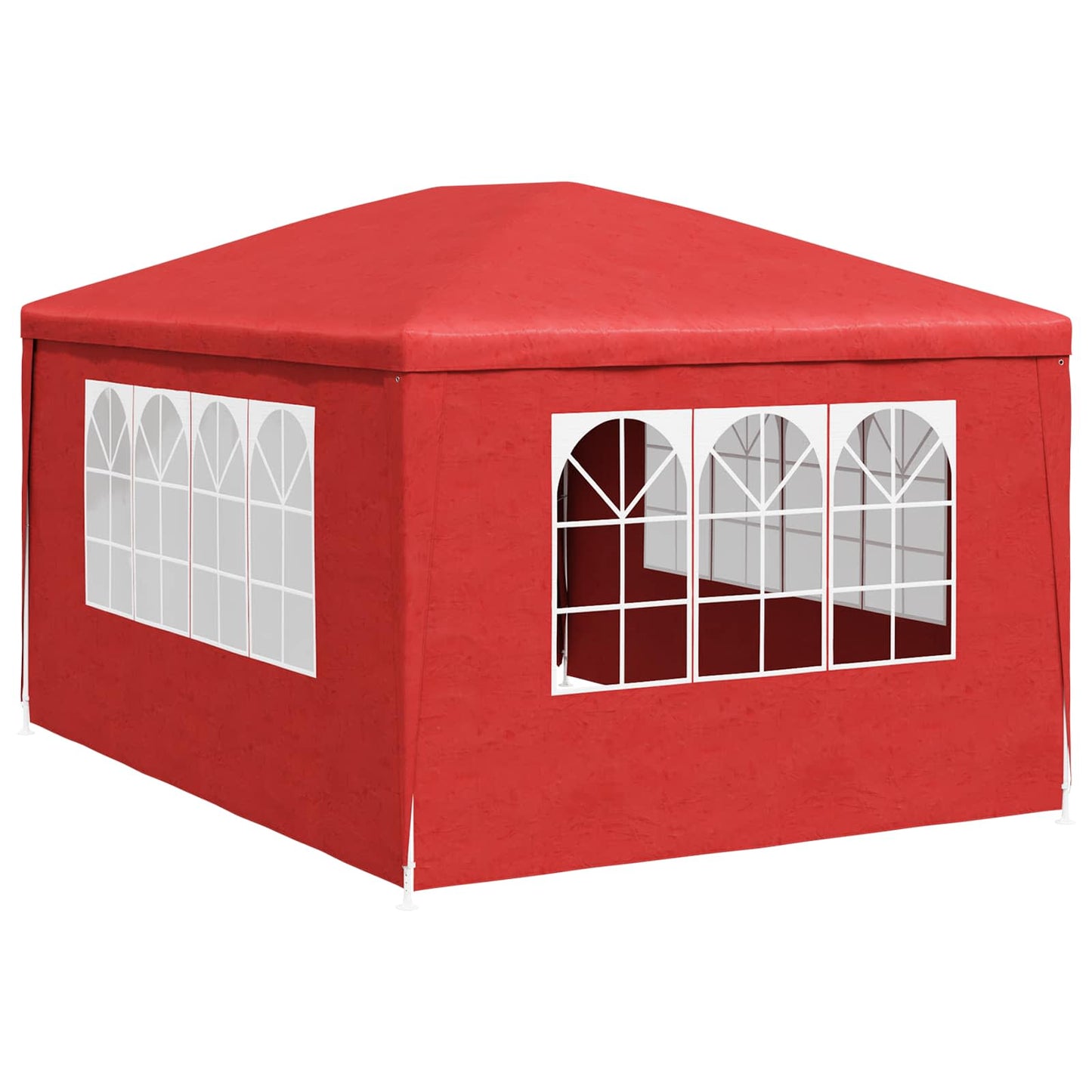 Tenda Party 400 x 300 x 255 cm Rosso PE e Acciaio | homemem39