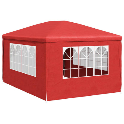 Tenda Party 400 x 300 x 255 cm Rosso PE e Acciaio | homemem39