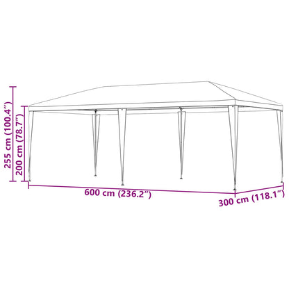 Tenda Party Rosso 600 x 300 x 255 cm PE e Acciaio | homemem39