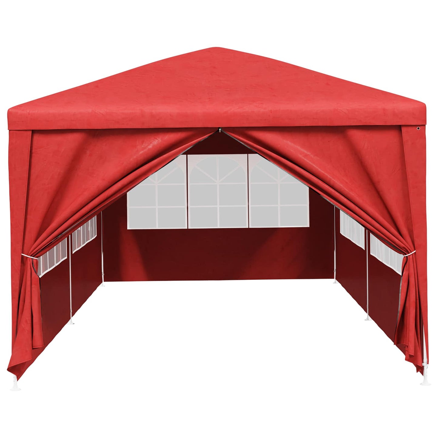 Tenda Party 600 x 300 x 255 cm Rosso PE e Acciaio