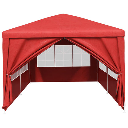 Tenda Party 600 x 300 x 255 cm Rosso PE e Acciaio