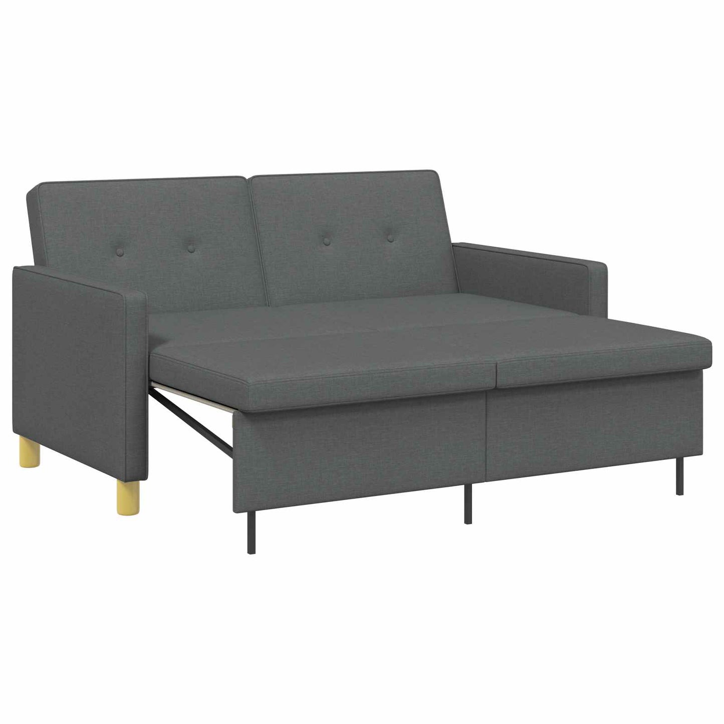 Divano Letto Estraibile Grigio Scuro Tessuto | homemem39