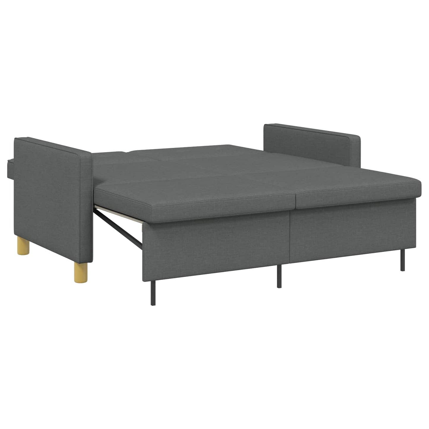 Divano Letto Estraibile Grigio Scuro Tessuto | homemem39