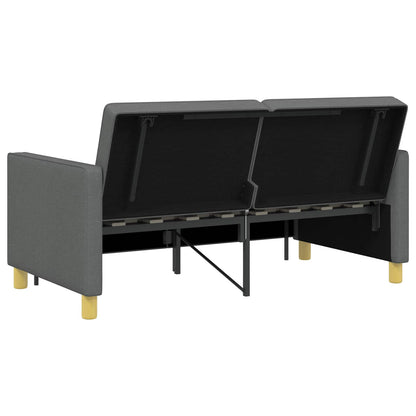 Divano Letto Estraibile Grigio Scuro Tessuto | homemem39