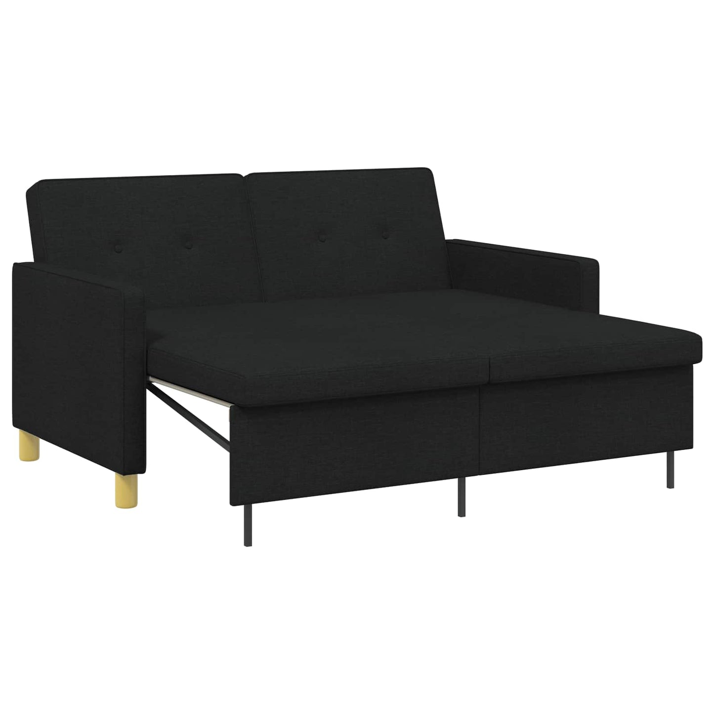 Divano Letto Estraibile Nero Tessuto | homemem39