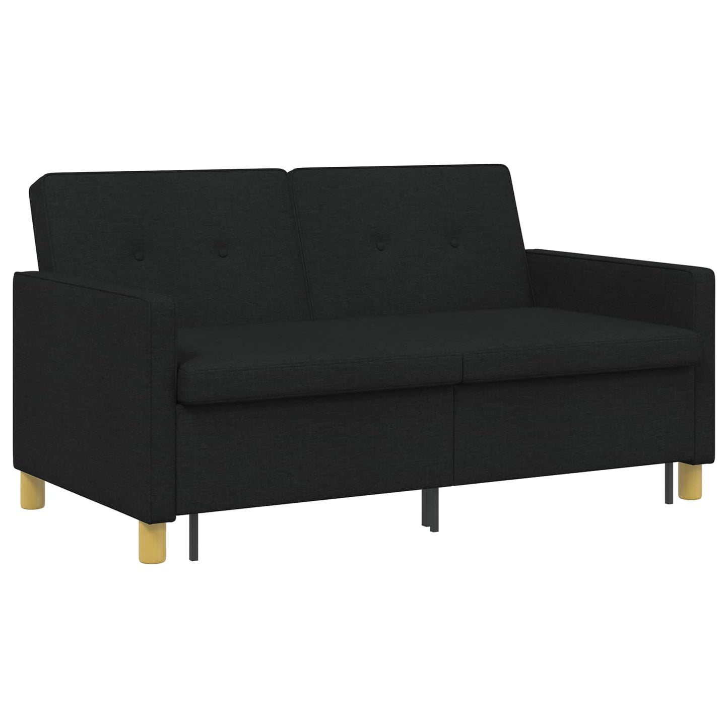Divano Letto Estraibile Nero Tessuto | homemem39