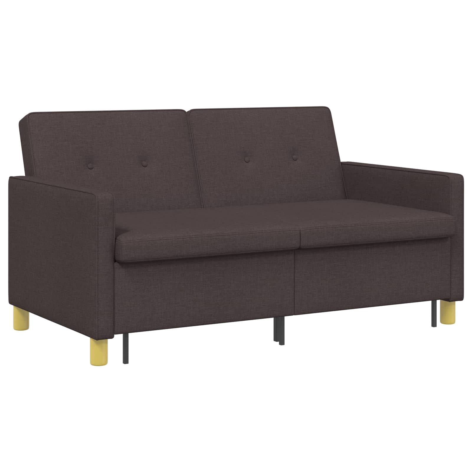 Divano Letto Estraibile Marrone Scuro Tessuto | homemem39