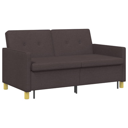 Divano Letto Estraibile Marrone Scuro Tessuto | homemem39