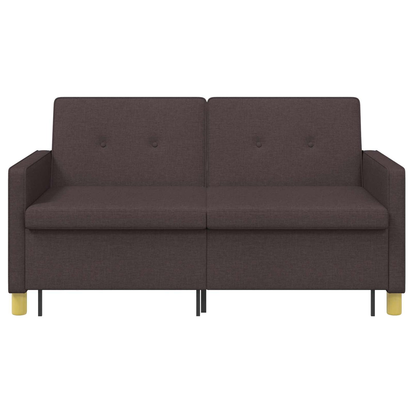 Divano Letto Estraibile Marrone Scuro Tessuto | homemem39