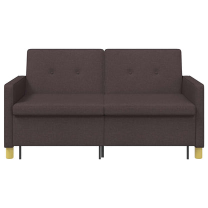 Divano Letto Estraibile Marrone Scuro Tessuto | homemem39