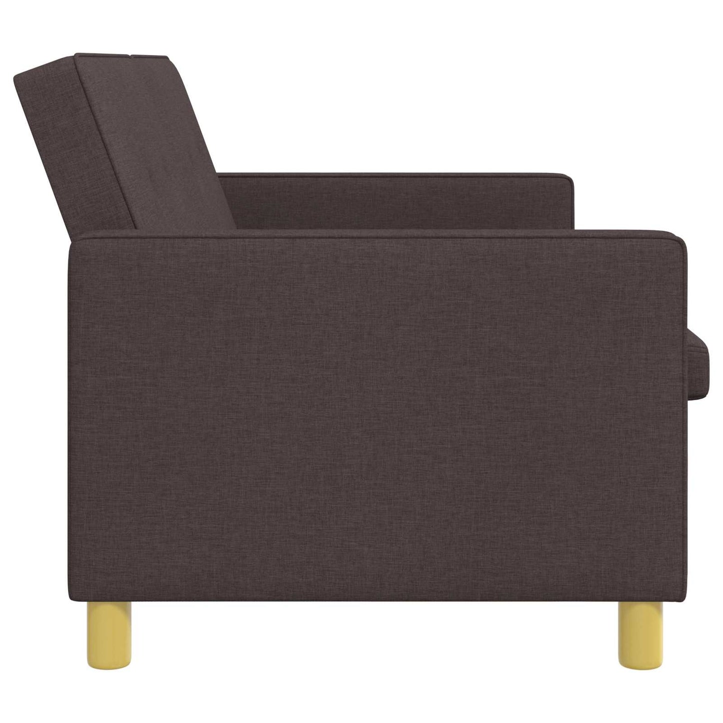 Divano Letto Estraibile Marrone Scuro Tessuto | homemem39