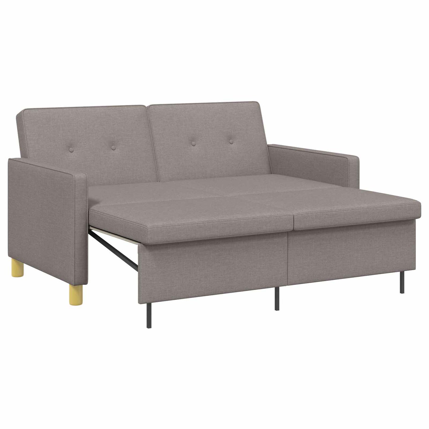 Divano Letto Estraibile Tortora Tessuto
