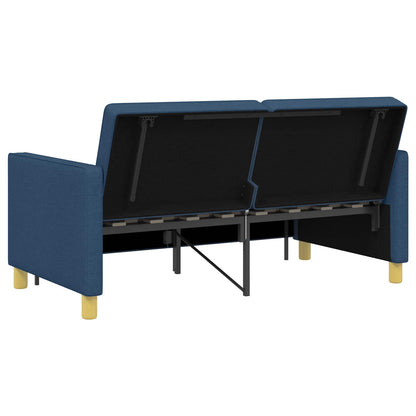 Divano Letto Estraibile Blu Tessuto | homemem39