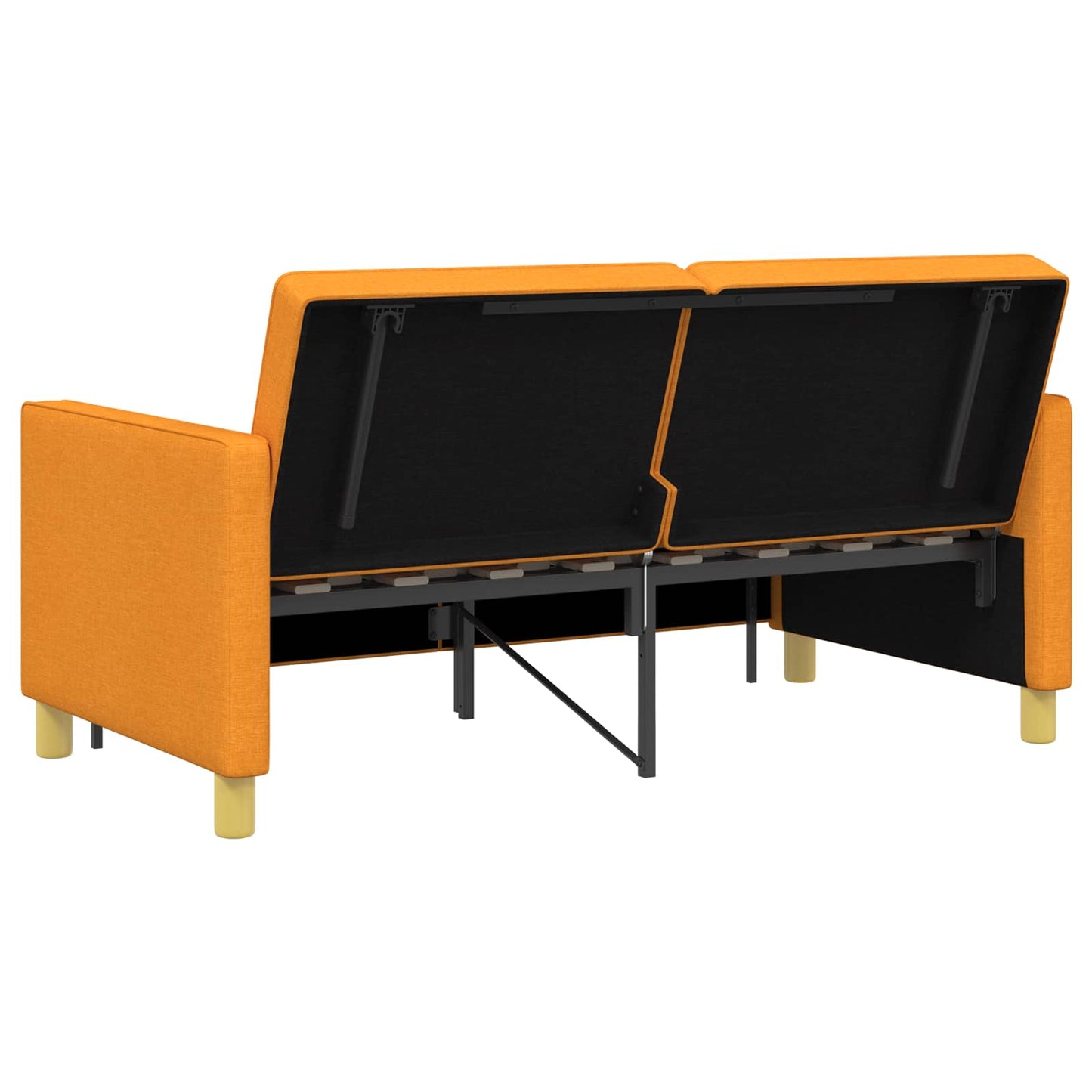Divano Letto Estraibile Giallo Scuro Tessuto | homemem39