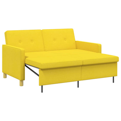 Divano Letto Estraibile Giallo Chiaro Tessuto | homemem39