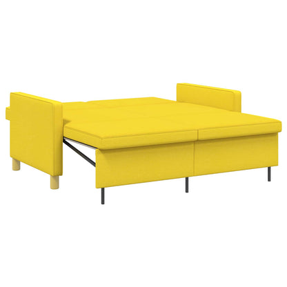 Divano Letto Estraibile Giallo Chiaro Tessuto | homemem39