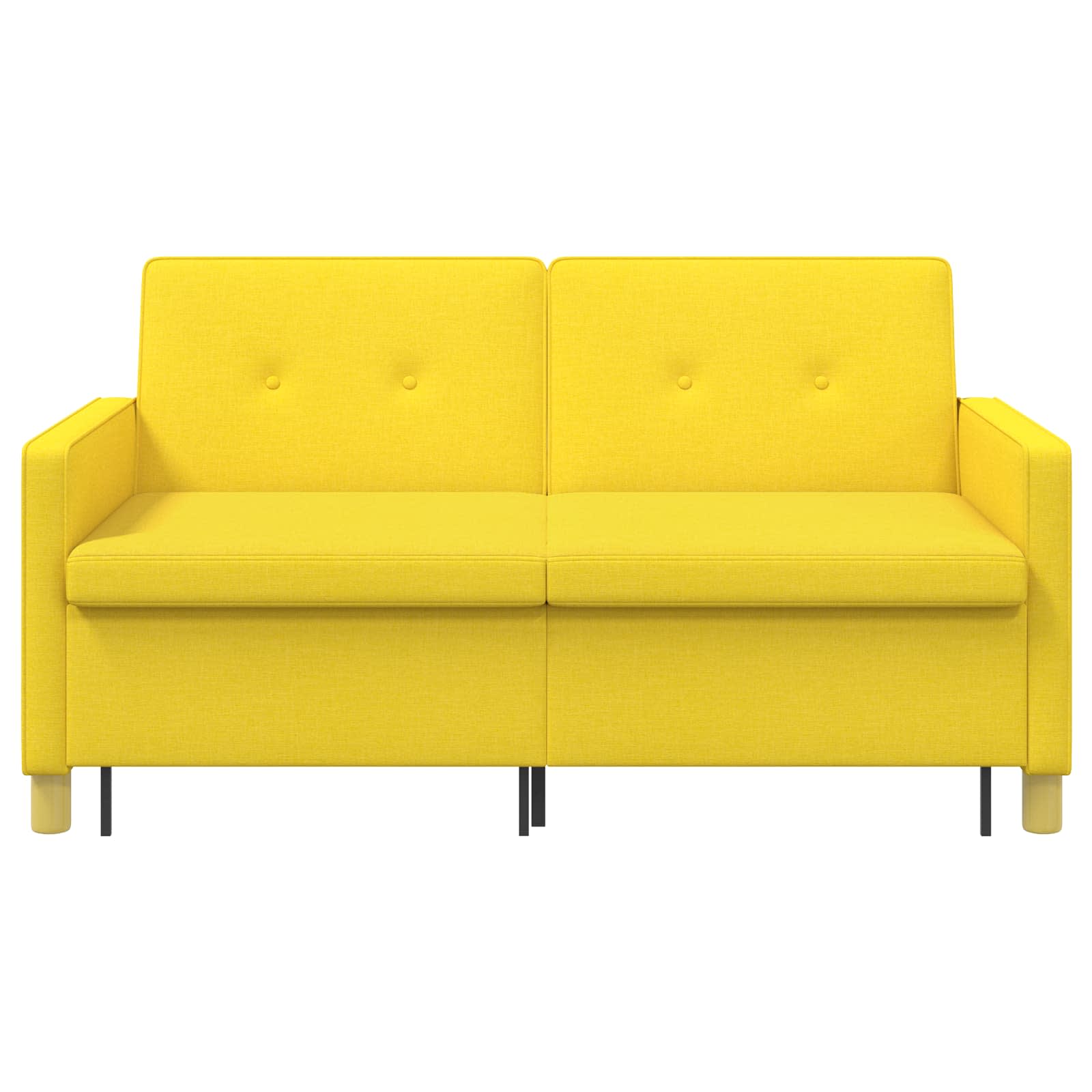 Divano Letto Estraibile Giallo Chiaro Tessuto | homemem39