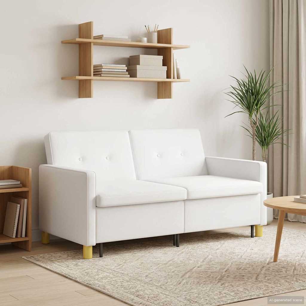 Divano Letto Estraibile Bianco Tessuto | homemem39