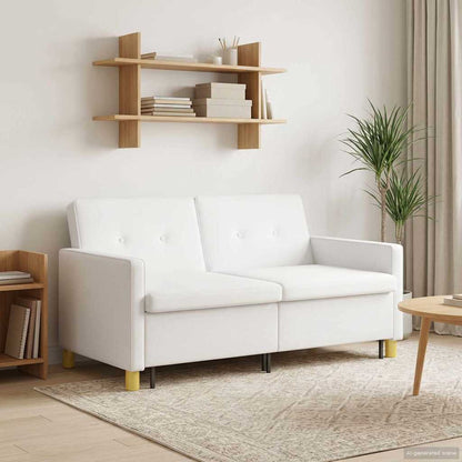 Divano Letto Estraibile Bianco Tessuto | homemem39
