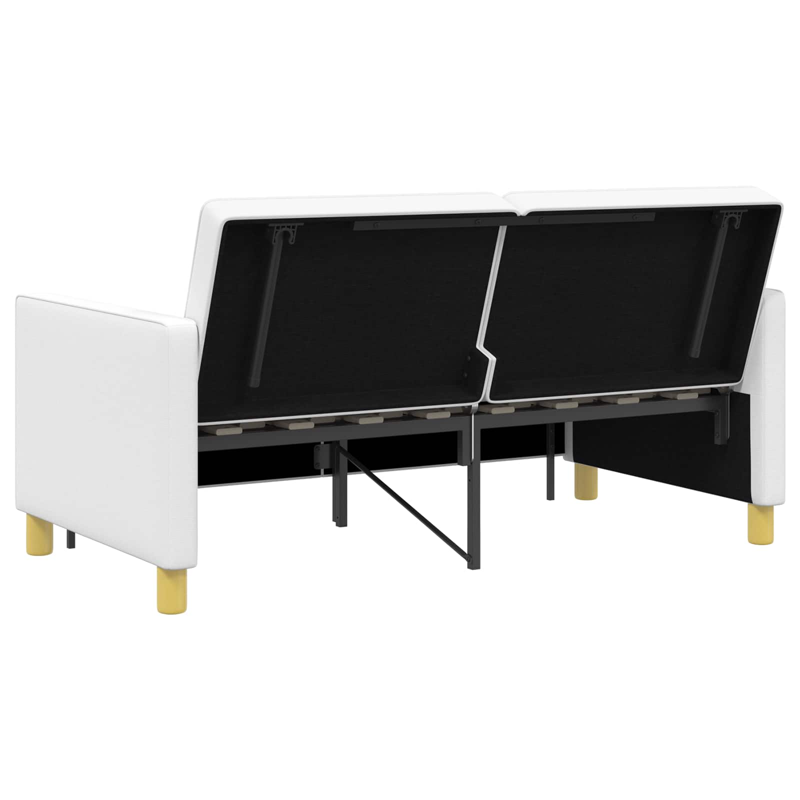 Divano Letto Estraibile Bianco Tessuto | homemem39