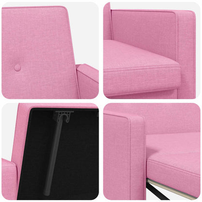 Divano Letto Estraibile Rosa Tessuto | homemem39