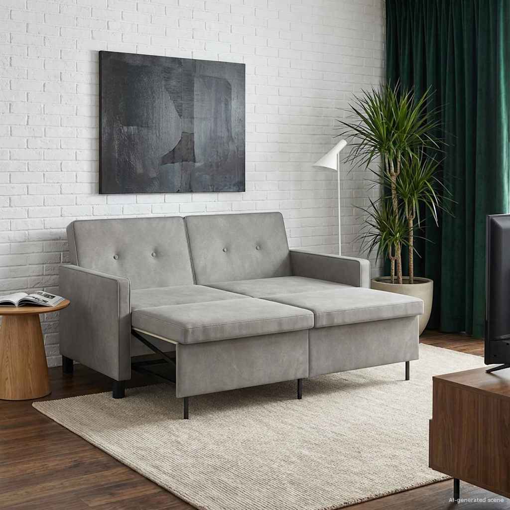 Divano letto Verde chiaro Tessuto