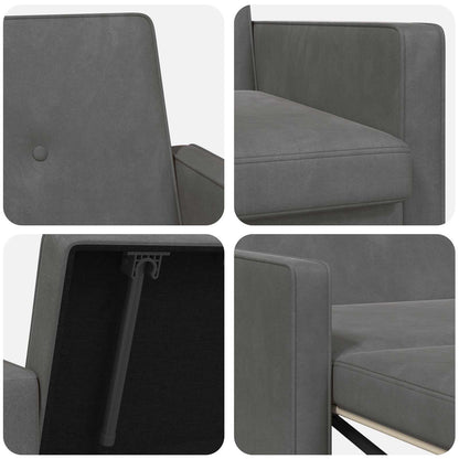 Divano letto Grigio Scuro Tessuto | homemem39