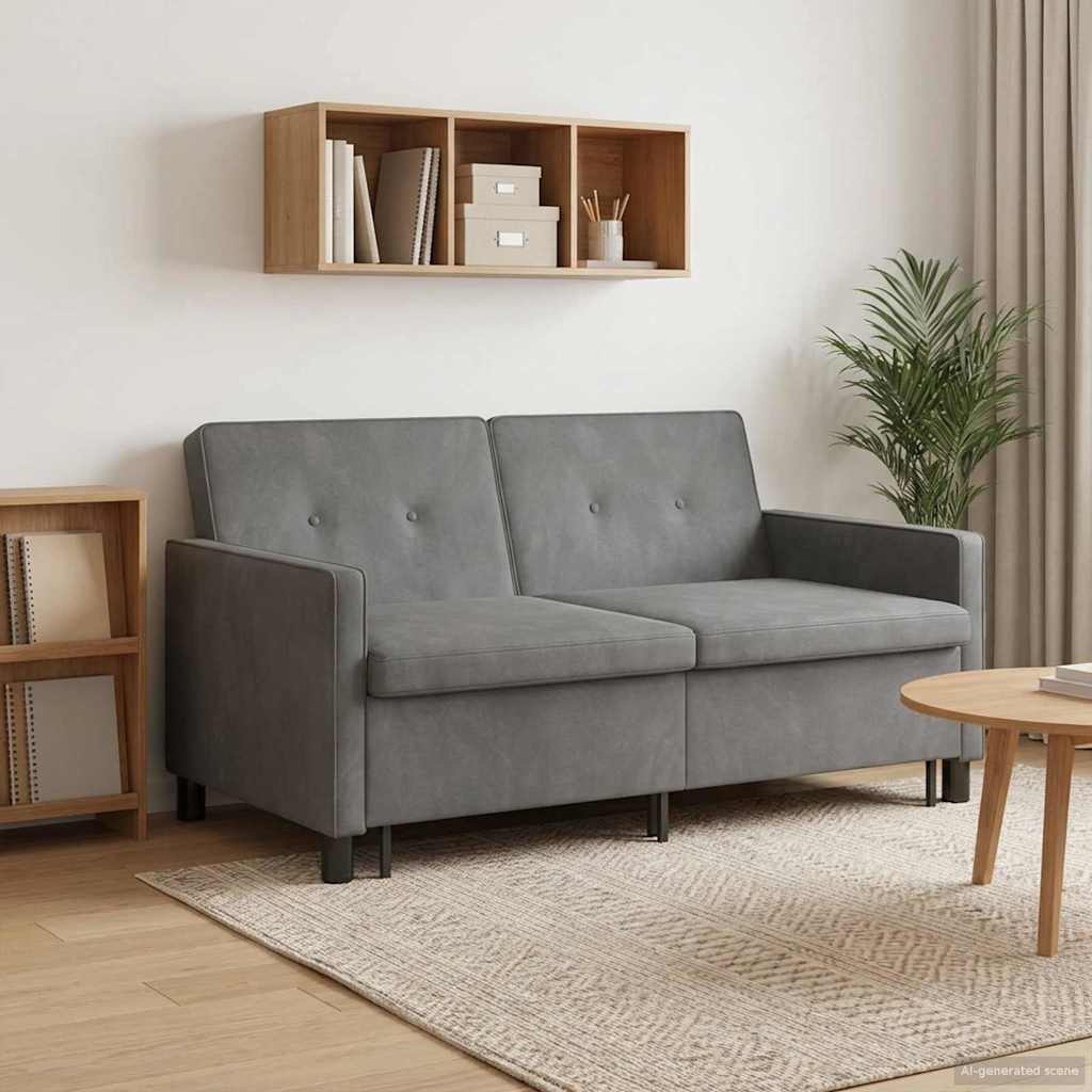 Divano letto Grigio Scuro Tessuto | homemem39