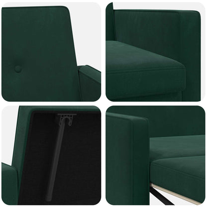 Divano letto Verde Scuro Tessuto | homemem39