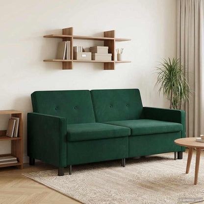 Divano letto Verde Scuro Tessuto