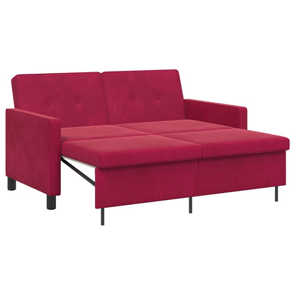 Divano letto Rosso Vino Tessuto | homemem39