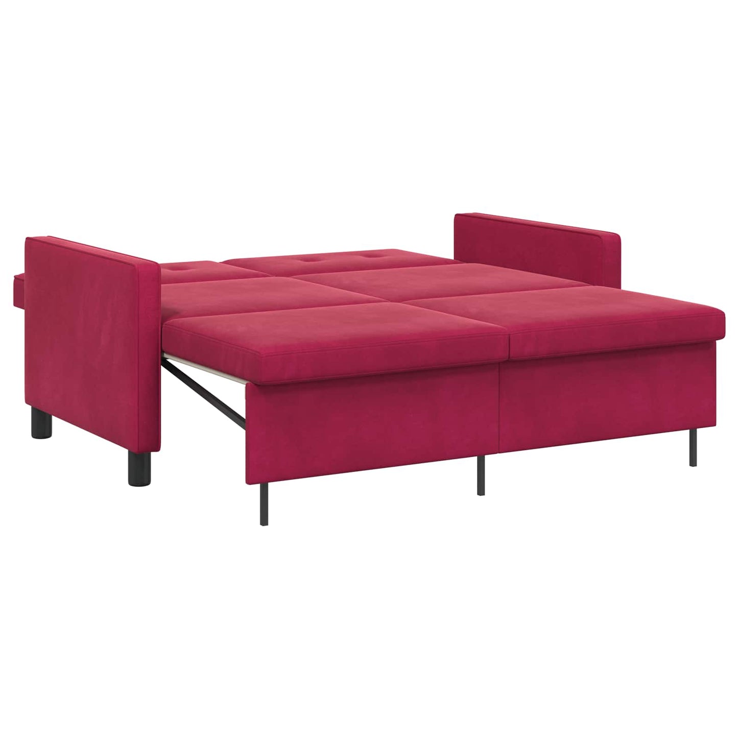 Divano letto Rosso Vino Tessuto | homemem39