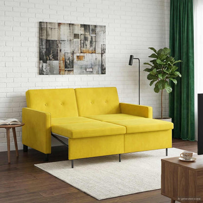 Divano letto Giallo Tessuto | homemem39