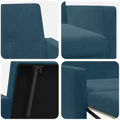 Divano letto Blu Tessuto | homemem39