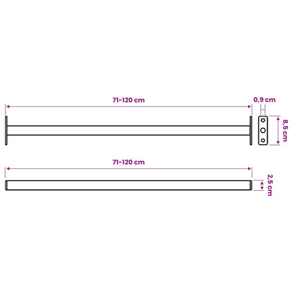 Barra di Sicurezza Regolabile per Finestra 3 pcs Bianco Acciaio | homemem39