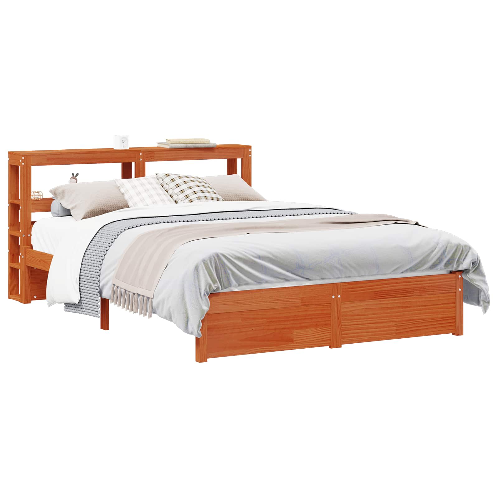Struttura del letto Marrone cerato Legno di Pino Massello | homemem39